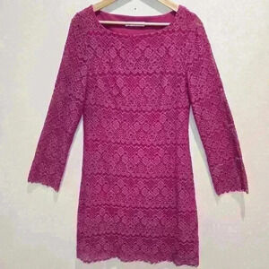 Laundry by Design Fuschia Bodycon Long Sleeve Dress Sz 8 Party/Cocktail